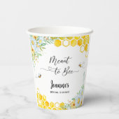 Moest bijen bruidsfeest zijn papieren bekers (Achterkant)