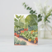 Moestuin | Aquarel Schilderij Briefkaart (Staand voorkant)