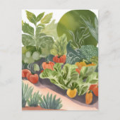 Moestuin | Aquarel Schilderij Briefkaart (Voorkant)