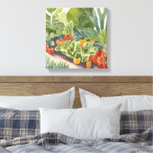 Moestuin | Aquarel Schilderij Canvas Afdruk (Insitu (Slaapkamer))