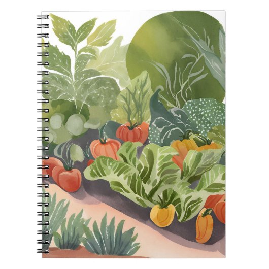 Moestuin | Aquarelschilderij Notitieboek (Voorkant)