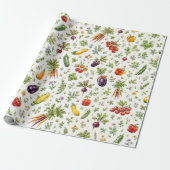 Moestuin Boerenmarkt Zomer Cadeaupapier (Uitgerold)