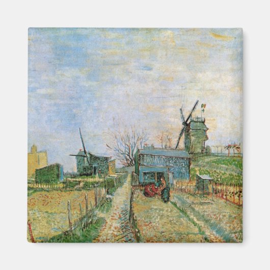 Moestuin in Montmartre door Vincent van Gogh Magneet (Voorkant)