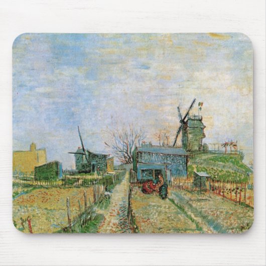 Moestuin in Montmartre door Vincent van Gogh Muismat (Voorkant)