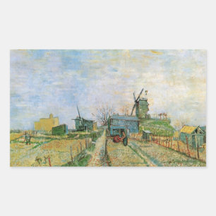 Moestuin in Montmartre door Vincent van Gogh Rechthoekige Sticker