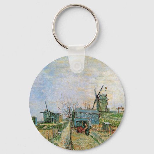 Moestuin in Montmartre door Vincent van Gogh Sleutelhanger (Voorkant)