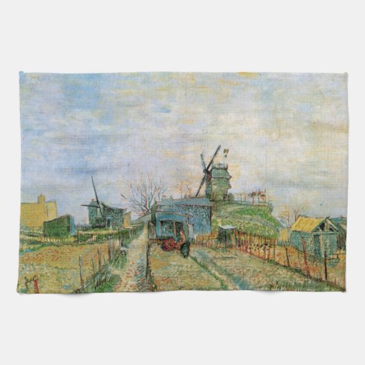Moestuin in Montmartre door Vincent van Gogh Theedoek (Horizontaal)