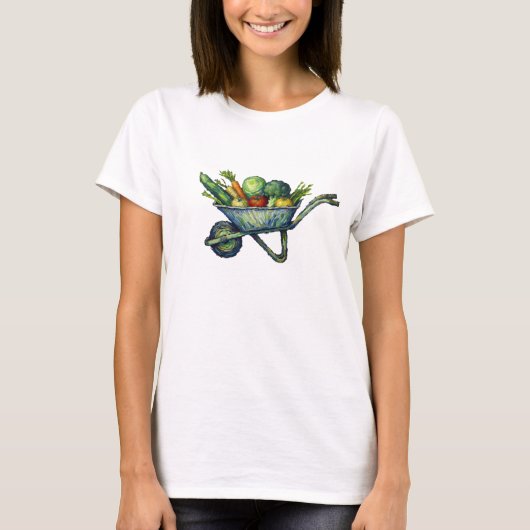 Moestuin T-Shirt met kruiwagen (Voorkant)