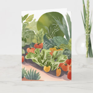 Moestuin Watercolor Schilderij Kaart