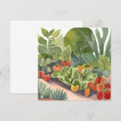 moestuin | Waterverf schilderij Kaart (Voorkant / Achterkant)