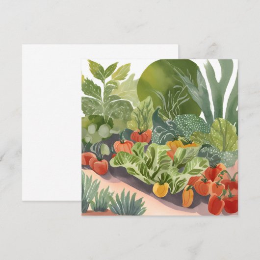 moestuin | Waterverf schilderij Kaart (Voorkant / Achterkant)