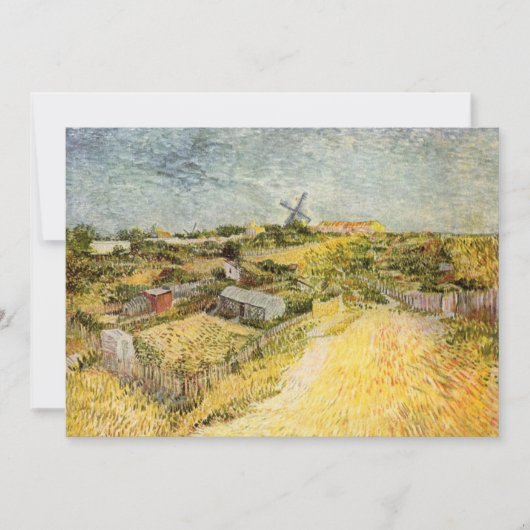 Moestuinen, Montmartre door Vincent van Gogh (Voorkant)