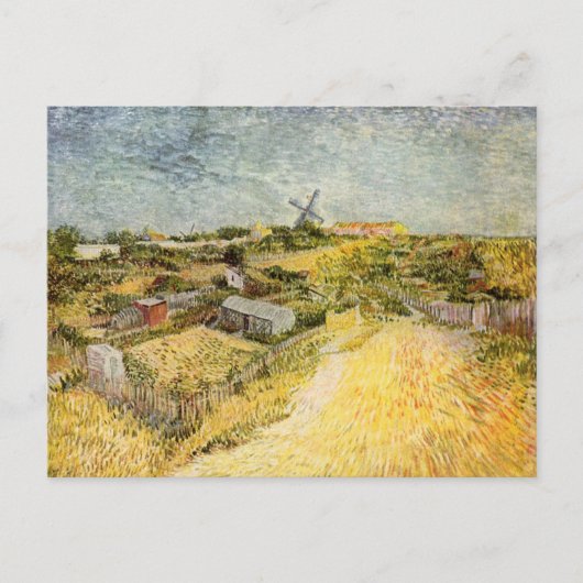 Moestuinen, Montmartre door Vincent van Gogh Briefkaart (Voorkant)