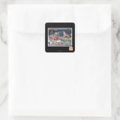 Moet aantal uren hebben vierkante sticker (Tas)