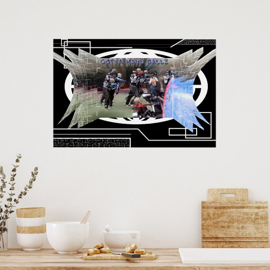 Moet ballen hebben poster (Keuken)