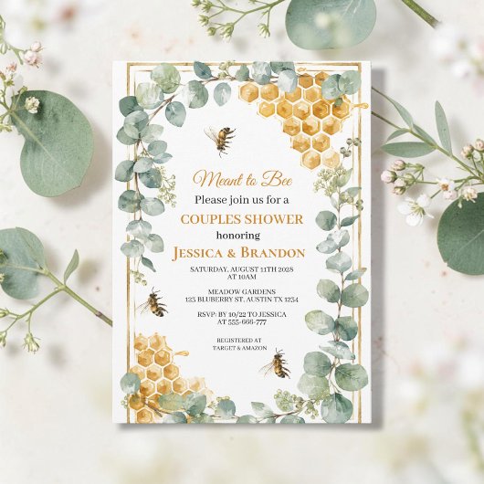 Moet Bij Eucalyptus Groene Kleur Koppel Shower Kaart
