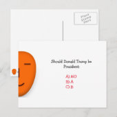 Moet Donald Trump President zijn? | Funny Briefkaa Briefkaart (Voorkant / Achterkant)