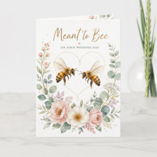 Moet een Bij Zijn Trouwkaart – Romantisch Aquarel Kaart