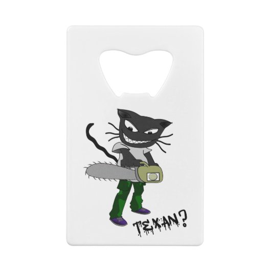 Moet een Texaan zijn Creditkaart Flessenopener (Achterkant)