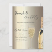 Moet Fles Champagne Bruidsfeest Kaart (Voorkant)