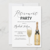 Moet Fles Glas Pensioenfeest Kaart (Voorkant)