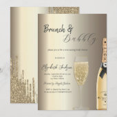 Moet Flessenglas Champagne Vrijgezellenfeest Kaart (Voorkant / Achterkant)