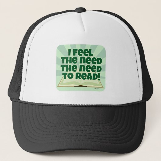 Moet Fun Bookworm Slogan lezen Trucker Pet (Voorkant)