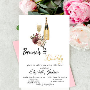 Moet Glass Bloemrijke Brunch & Mousserende Bruilof Kaart