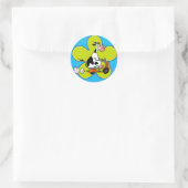 Moet groenbloemige stickers roeien (Tas)