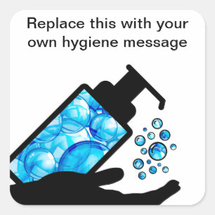 Moet handen wassen Medewerker Hygiëne Vierkante Sticker