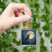 Moet-Hebben! Maanlicht Wolf Sleutelhanger Vol Emot (Hand)