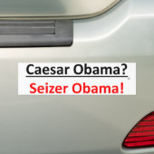 Moet het Caesar Obama of Seizer Obama zijn? Bumpersticker (Op auto)