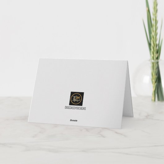 Moet honden... Moederdag Kaart van de hond hebben (Achterkant)