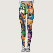 Moet houden van honden leggings (Voorkant)