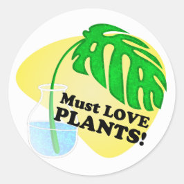 Moet houden van Planten Monstera Ronde Sticker