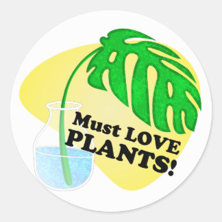 Moet houden van Planten Monstera Ronde Sticker