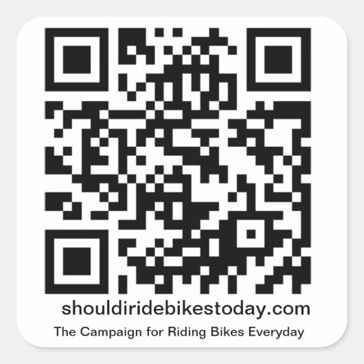 Moet ik fietsen vandaag vierkante Sticker (Voorkant)