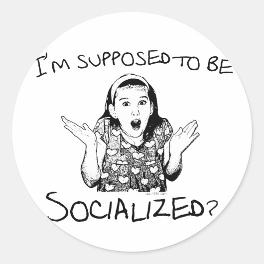Moet ik gesocialiseerd worden? ronde sticker (Voorkant)