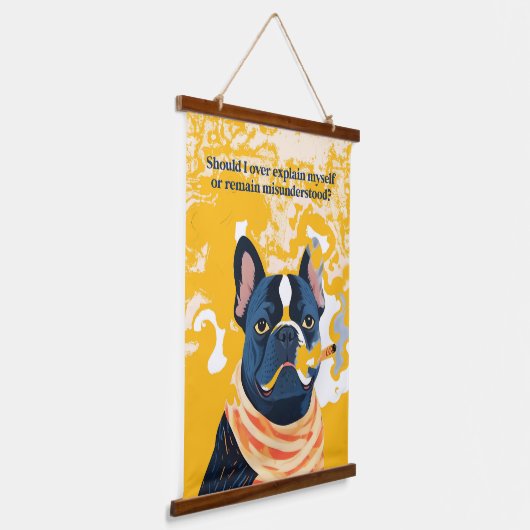 Moet ik mezelf te veel uitleggen hangend wandkleed (Gebogen)