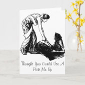 Moet ik opgehaald worden? Vreemd Wenskaart Kaart (Gele Bloem)