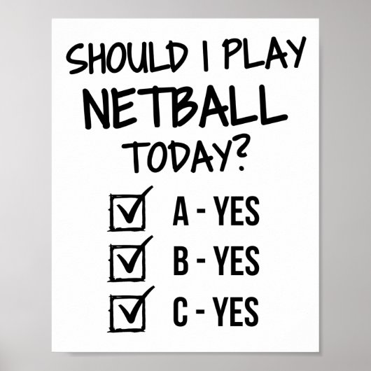 Moet ik vandaag netball spelen? poster (Voorkant)