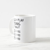 Moet ik vandaag tennis spelen? koffiemok (Voorkant links)