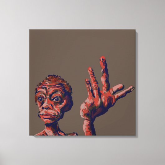 moet ik wachten canvas afdruk (Voorkant)