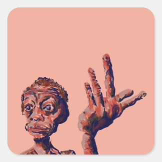 moet ik wachten vierkante sticker