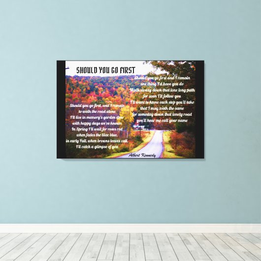 MOET JE EERSTE GEDICHT canvas GAAN (Insitu (Houten vloer))