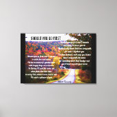 MOET JE EERSTE GEDICHT canvas GAAN (Voorkant)