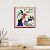 Moet je parelhoenders zien! poster (Keuken)