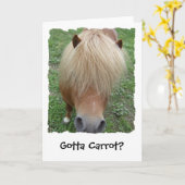 Moet je wortelen? Sassy Pony Wenskaart, leeg Kaart (Gele Bloem)