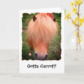 Moet je wortelen? Sassy Pony Wenskaart, leeg Kaart (Gele Bloem)