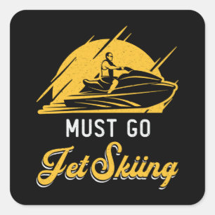 Moet Jet Skiing Jet Ski Water Sports Jetski Vierkante Sticker